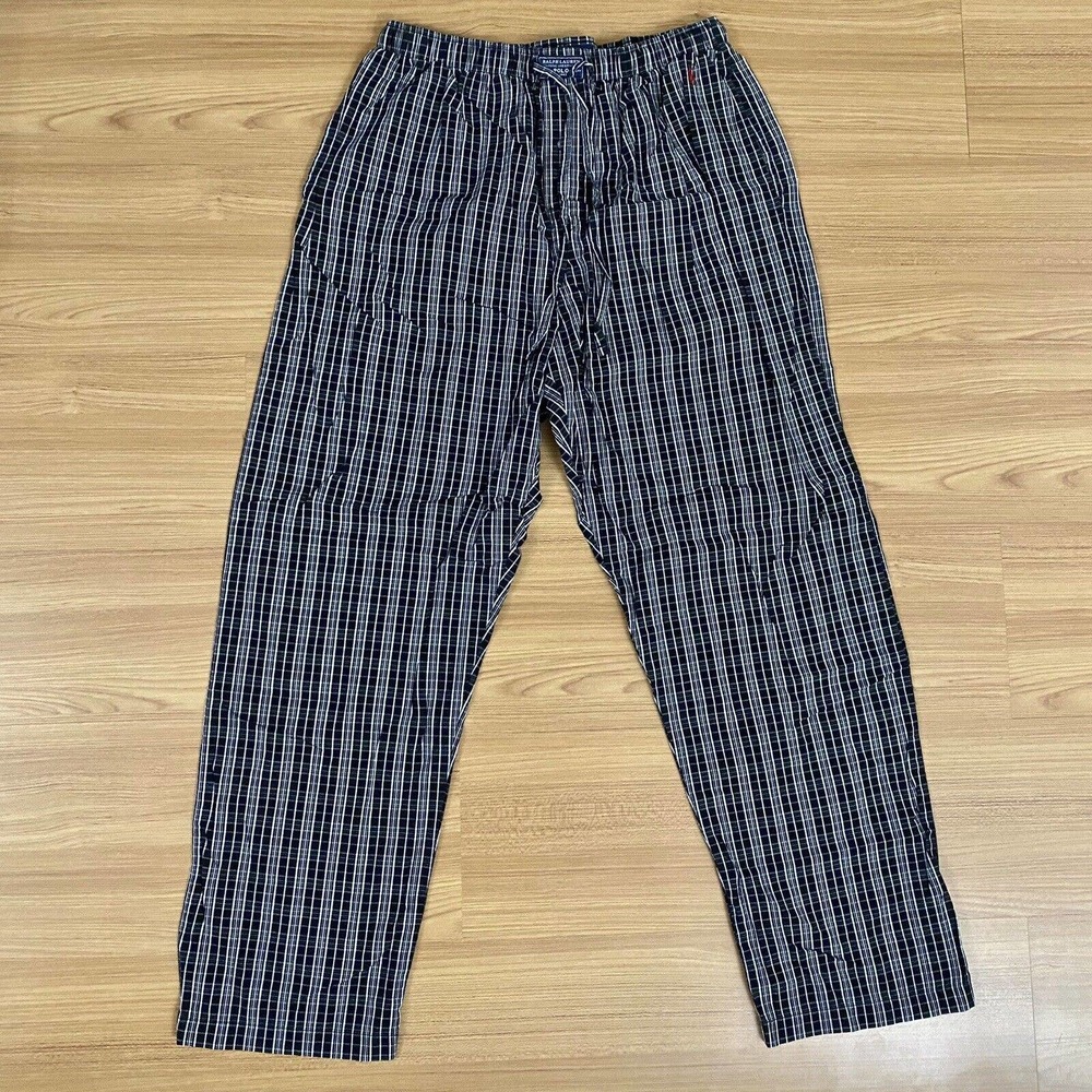 Polo Ralph Lauren Men’s Sleepwear Pants Pajama Bottoms Black Plaid Sz Large